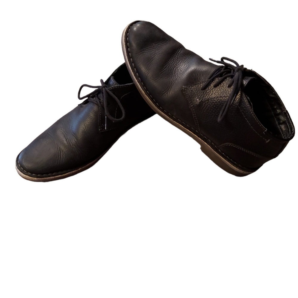 Kenneth Cole Reaction Mens Black Leather Ankle Boots Size 9.5 M